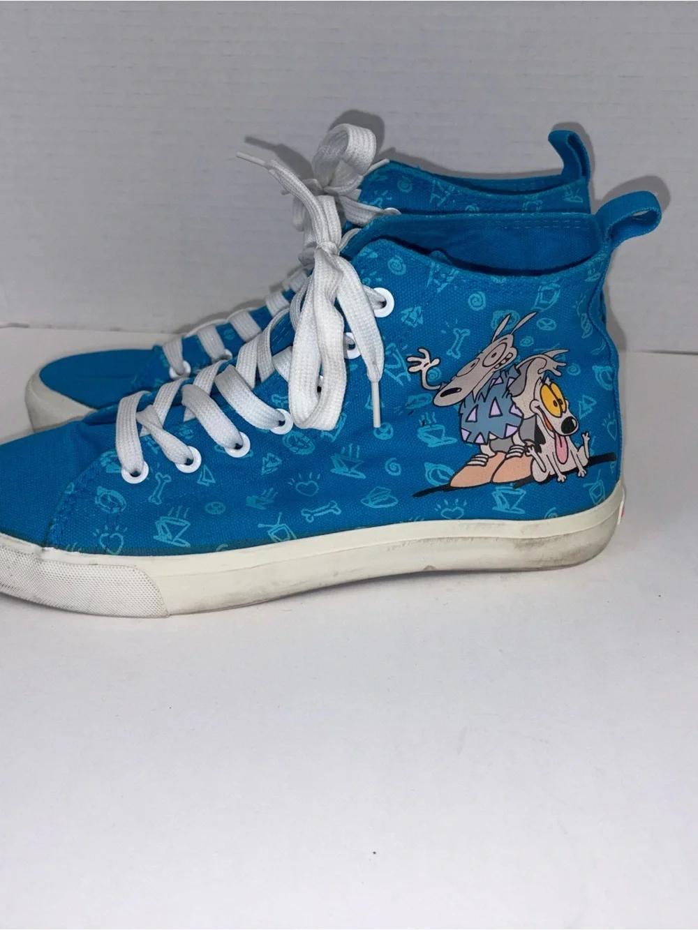 Nickelodeon Blue High-Top Sneakers with Cartoon Graphic